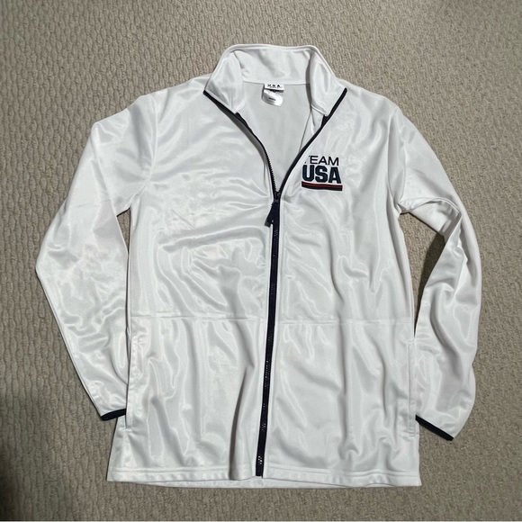 Team USA Men's (unisex) White Lightweight Jacket Men’s M - Picture 3 of 9
